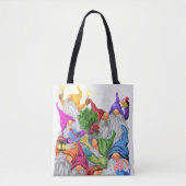Kerst Canvas tas met Happy Gnome Party (Voorkant)
