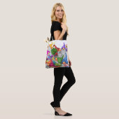Kerst Canvas tas met Happy Gnome Party (Op model)