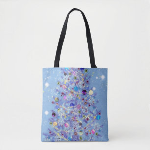 Kerst Canvas tas met mooie kerstboom