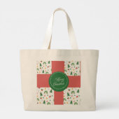Kerst canvas tas om te winkelen (Achterkant)