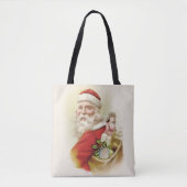 Kerst Canvas tas  Sinterklaas Retro Xmas (Voorkant)
