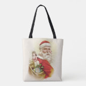 Kerst Canvas tas  Sinterklaas Retro Xmas (Achterkant)
