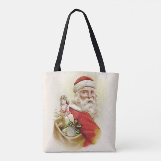 Kerst Canvas tas  Sinterklaas Retro Xmas (Achterkant)
