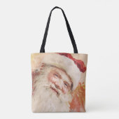 Kerst Canvas tas  Sinterklaas Retro Xmas (Achterkant)