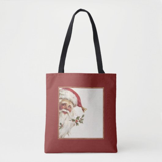 Kerst Canvas tas  Sinterklaas Retro Xmas (Voorkant)