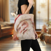 Kerst Canvas tas  Sinterklaas Retro Xmas