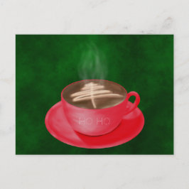 Kerst Cappuccino Kunst Briefkaart