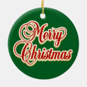 Kerst Capybara Keramisch Ornament (Achterkant)