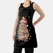 Kerst Capybara met Kerstman Hoed kerstverlichting  Schort (Insitu)