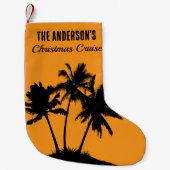 Kerst Caribbean Cruise Palmbomen Kleine Kerstsok (Voorkant)