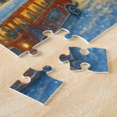 Kerst Carnaval Stad Winterdorp Legpuzzel (Zijkant)