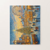 Kerst Carnaval Stad Winterdorp Legpuzzel (Verticaal)