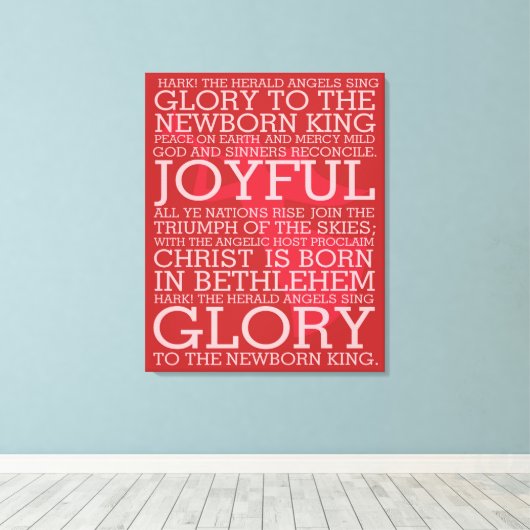 Kerst Carol Canvas Mark de Herald (Insitu (Houten vloer))