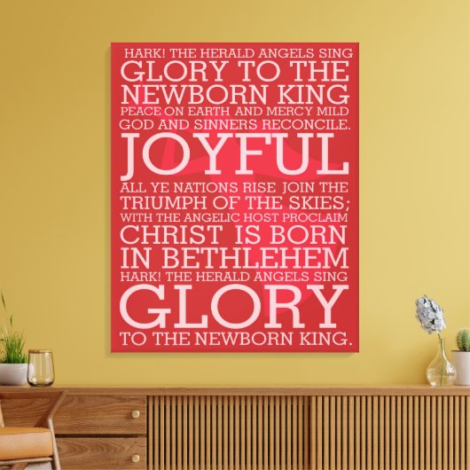 Kerst Carol Canvas Mark de Herald Afdruk (Insitu (Woonkamer))