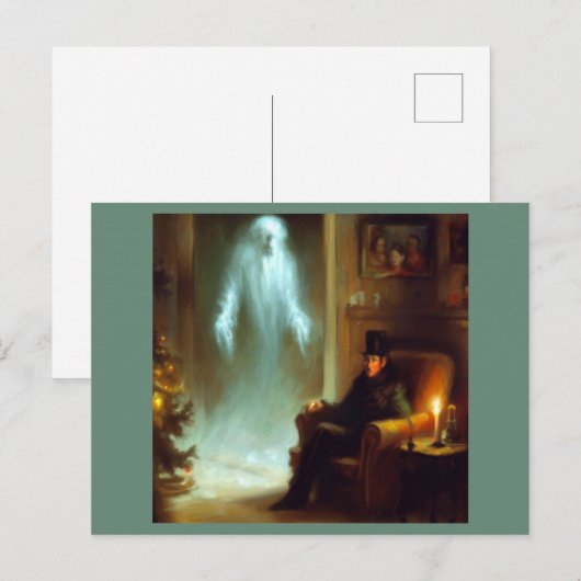 Kerst Carol Ghost of Christmas Past Feestdagenkaart (Voorkant / Achterkant)