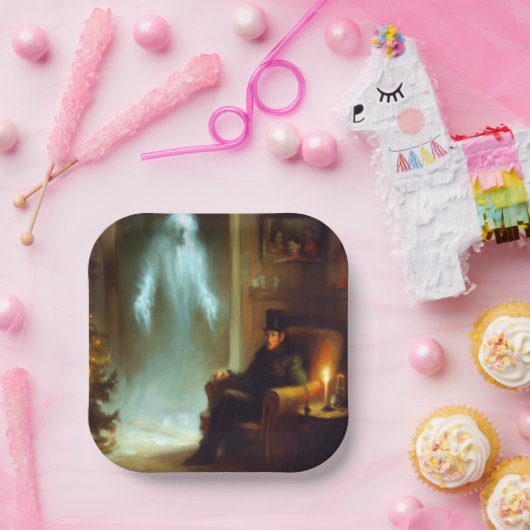 Kerst Carol Ghost of Christmas Past Papieren Bordje (Feest)