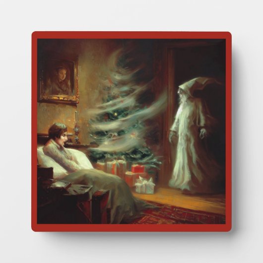Kerst Carol Ghost van Kerstmis cadeau Fotoplaat (Voorkant)