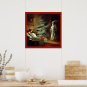Kerst Carol Ghost van Kerstmis cadeau Poster (Keuken)