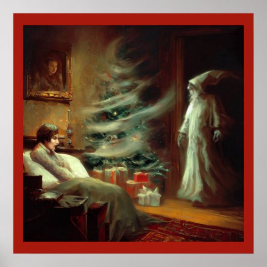 Kerst Carol Ghost van Kerstmis cadeau Poster (Voorkant)