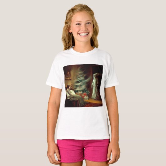 Kerst Carol Ghost van Kerstmis cadeau T-shirt (Voorkant volledig)