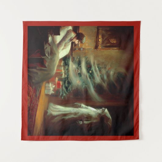 Kerst Carol Ghost van Kerstmis cadeau Wandkleed (Voorkant (horizontaal))