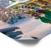 Kerst carolers in Whoville-geïnspireerd Poster (Hoek)