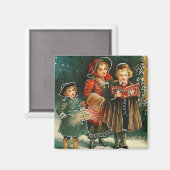 Kerst Carolers  Magnet (Voorkant / Achterkant)
