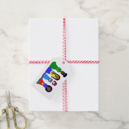 Kerst Carolers-Meisjes Cadeaulabel