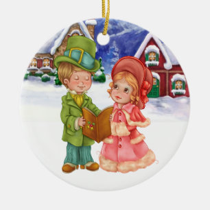 Kerst Carolers - SRF Keramisch Ornament