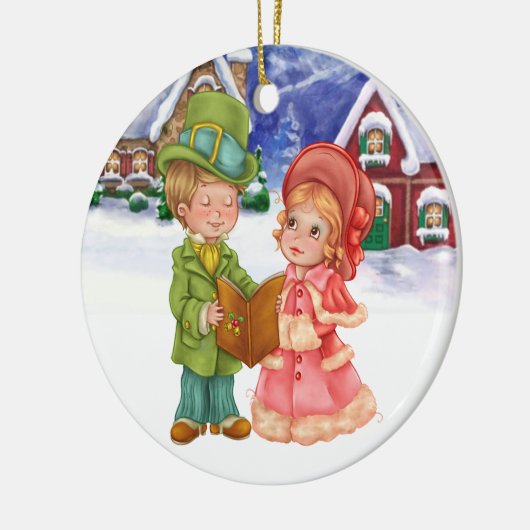 Kerst Carolers - SRF Keramisch Ornament (Links)