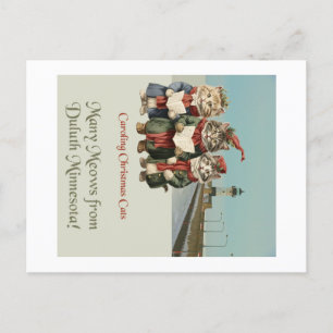 Kerst Caroling Cats Duluth Minnesota Briefkaart