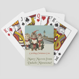 Kerst Caroling Cats Duluth Minnesota Pokerkaarten