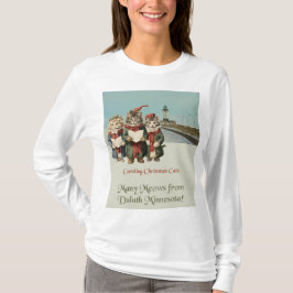 Kerst Caroling Cats Duluth Minnesota T-shirt