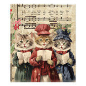 Kerst Caroling Cats Foto Afdruk (Voorkant)