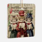 Kerst Caroling Cats Keramisch Ornament (Rechts)