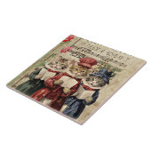 Kerst Caroling Cats Tegeltje (Zijkant)