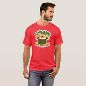 Kerst Caroling Schattigee vakantie Cartoon Kunst T-shirt (Voorkant volledig)