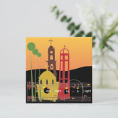 Kerst Carols Silent Kaart/Uitnodiging Kaart (Staand voorkant)