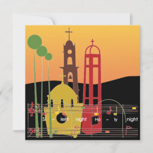 Kerst Carols Silent Kaart/Uitnodiging Kaart