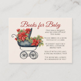 Kerst Carriage Boeken voor Baby Informatiekaartje