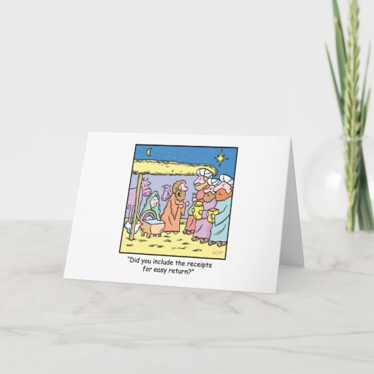 Kerst Cartoon Cadeaubonnen Feestdagen Kaart (Voorkant)