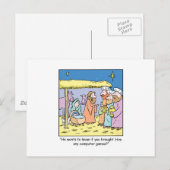 Kerst Cartoon Drie Wise Kings Computer Games Feestdagenkaart (Voorkant / Achterkant)