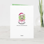 Kerst Cartoon fawn Iggy Dog Happy Pawholidays Feestdagen Kaart (Achterkant)