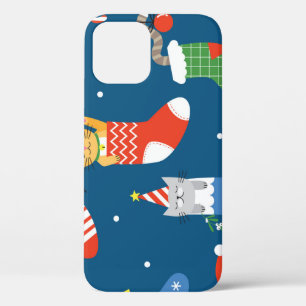 Kerst Cartoon Katten Schattige Patroon Case-Mate iPhone Case
