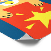 Kerst Cartoon Katten Schattige Patroon Poster (Hoek)