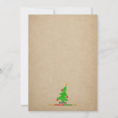 Kerst Cartoon Kikker Feestdagenkaart (Achterkant)