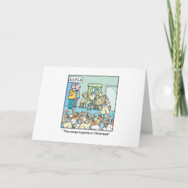 Kerst Cartoon over kalkoenen Feestdagen Kaart