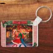 kerst Cartoon Sleutelhanger (Voorkant)