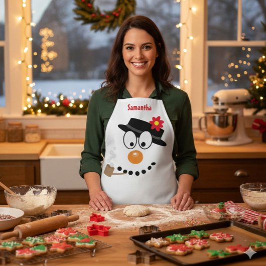 Kerst Cartoon Sneeuwman Schort