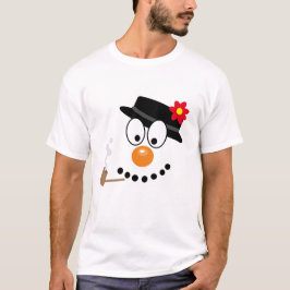 Kerst Cartoon Sneeuwman T-shirt